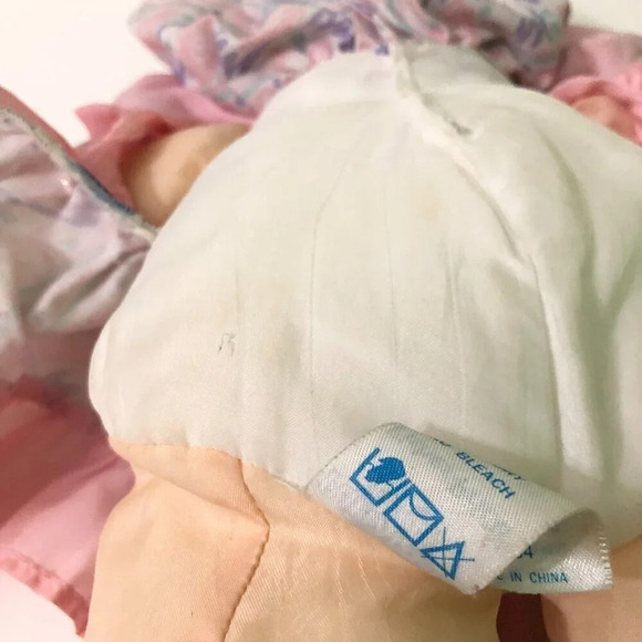 Vintage 1992 Puffalump Kid Girl Blonde Hair Pink Outfit 15 Inch Doll TLC - Picture 16 of 16